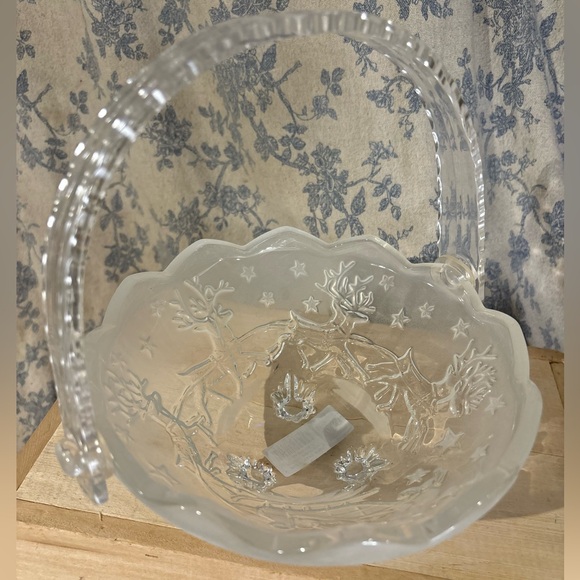 VTG Mikasa Silent Night Christmas Crystal Basket with Box - Picture 9 of 12